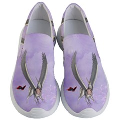 Cute Little Pegasus With Butterflies Women s Lightweight Slip Ons by FantasyWorld7