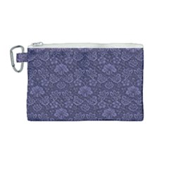 Damask Purple Canvas Cosmetic Bag (medium) by vintage2030