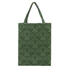 Damask Green Classic Tote Bag by vintage2030