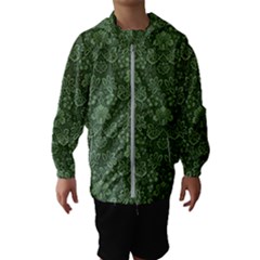 Damask Green Hooded Windbreaker (kids) by vintage2030