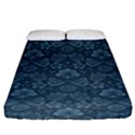 Damask Blue Fitted Sheet (King Size) View1