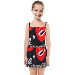 Red Poppy Flowers On Gray Background By Flipstylez Designs Kids Summer Sun Dress