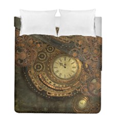 Awesome Steampunk Design, Clockwork Duvet Cover Double Side (full/ Double Size) by FantasyWorld7