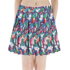 Multicolor Abstract Pattern Pleated Mini Skirt by GabriellaDavid