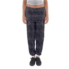 Wavy Grid Dark Pattern Women s Jogger Sweatpants by dflcprints