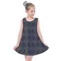 Wavy Grid Dark Pattern Kids  Summer Dress View1