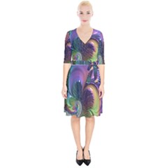 Fractal Artwork Art Swirl Vortex Wrap Up Cocktail Dress