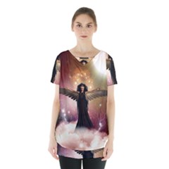 Awesome Dark Fairy In The Sky Skirt Hem Sports Top by FantasyWorld7