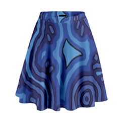 Aboriginal Art - Travel  High Waist Skirt