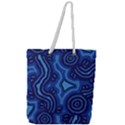 Aboriginal Art - Blue Campsites Full Print Rope Handle Tote (Large) View1