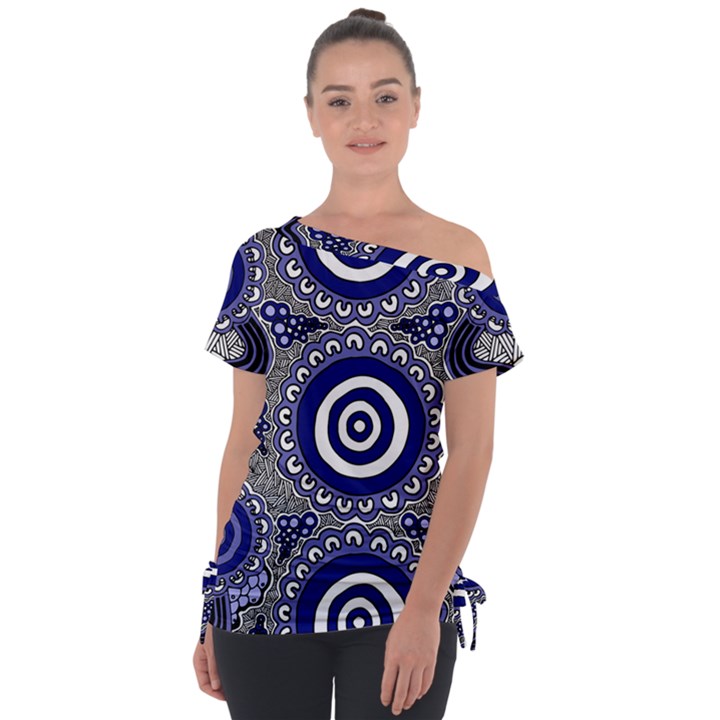 Aboriginal Art - Gathering Tie-Up Tee