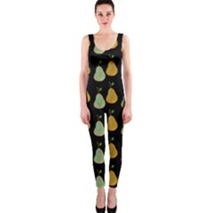 Pears Black One Piece Catsuit