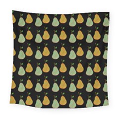 Pears Black Square Tapestry (large)