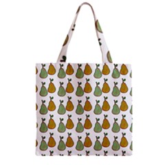 Pears White Zipper Grocery Tote Bag