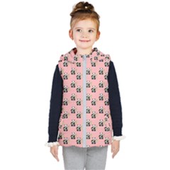 Panda With Bamboo Pink Kid s Hooded Puffer Vest by snowwhitegirl