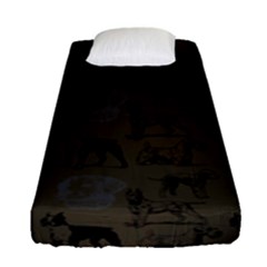 Dog Pattern Brown Fitted Sheet (single Size) by snowwhitegirl