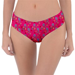 Vintage Floral Pink Reversible Classic Bikini Bottoms