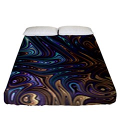 Fractal Art Artwork Globular Fitted Sheet (King Size)