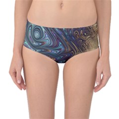 Fractal Art Artwork Globular Mid-Waist Bikini Bottoms