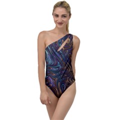 Fractal Art Artwork Globular To One Side Swimsuit