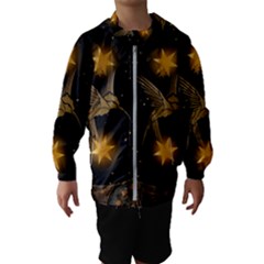 Wonderful Hummingbird With Stars Hooded Windbreaker (kids) by FantasyWorld7