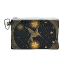 Wonderful Hummingbird With Stars Canvas Cosmetic Bag (medium) by FantasyWorld7