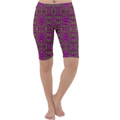 Modern Asian Ornate Pattern Cropped Leggings  by dflcprints