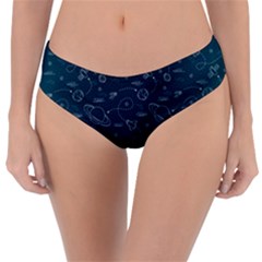 Retro Space Pattern Reversible Classic Bikini Bottoms