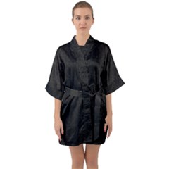 Victorian Paisley Black Quarter Sleeve Kimono Robe by snowwhitegirl