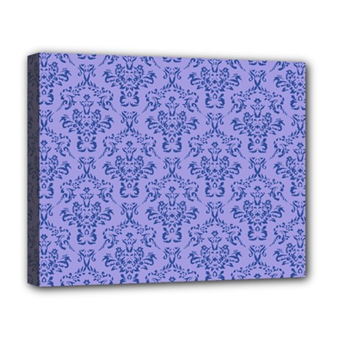 Victorian Blue Ornamental Deluxe Canvas 20  X 16  (stretched)