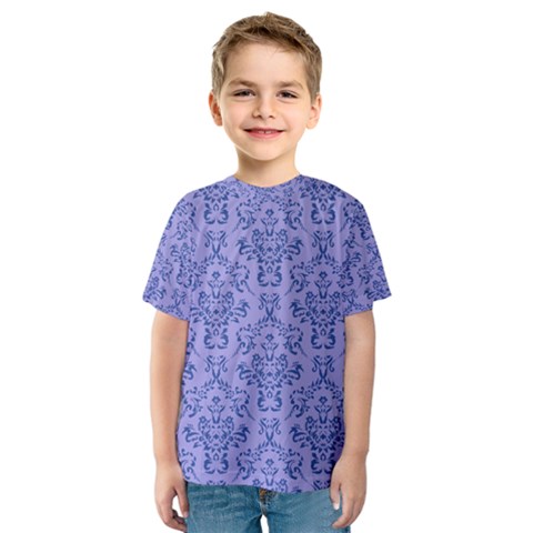 Victorian Blue Ornamental Kids  Sport Mesh Tee by snowwhitegirl