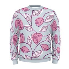 Pink Roses Pattern Men s Sweatshirt by JadehawksAnD