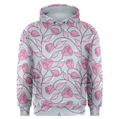 Pink Roses Pattern Men s Overhead Hoodie