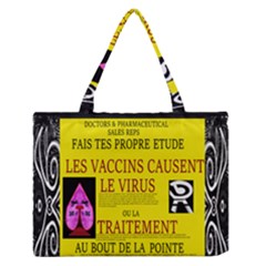Ronald Story Vaccine Mrtacpans Zipper Medium Tote Bag by MRTACPANS