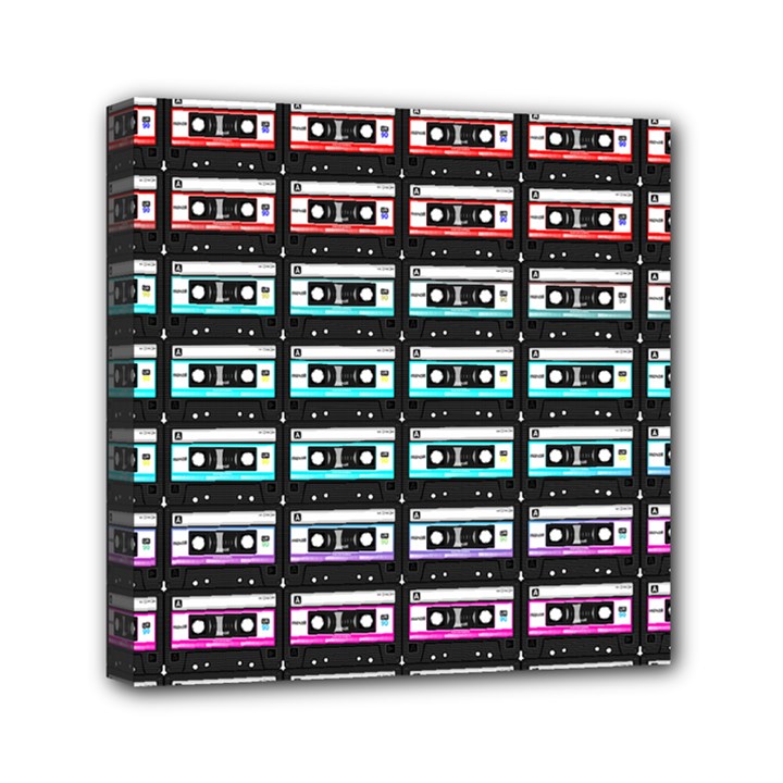 Three Color Ombre Cassette Mini Canvas 6  x 6  (Stretched)