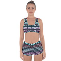 Three Color Ombre Cassette Racerback Boyleg Bikini Set by snowwhitegirl