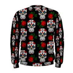 Skull Pattern Black Men s Sweatshirt by snowwhitegirl