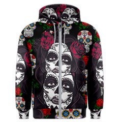 Mexican Skull Lady Men s Zipper Hoodie by snowwhitegirl