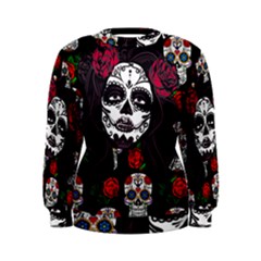 Mexican Skull Lady Women s Sweatshirt by snowwhitegirl