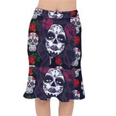 Mexican Skull Lady Mermaid Skirt by snowwhitegirl