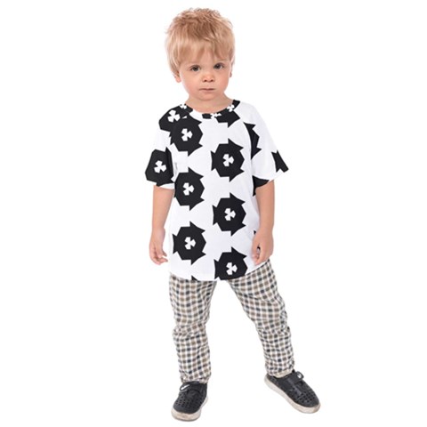 Black And White Pattern Kids Raglan Tee by Simbadda