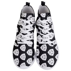 Black And White Men s Lightweight High Top Sneakers by Simbadda