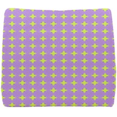 Pastel Mod Purple Yellow Circles Seat Cushion by BrightVibesDesign