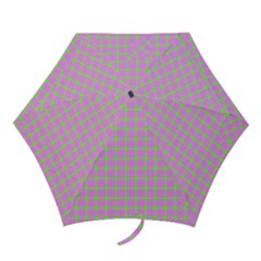 Pastel Mod Pink Green Circles Mini Folding Umbrellas by BrightVibesDesign