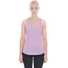 Pastel Mod Pink Green Circles Piece Up Tank Top