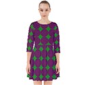 Bright Mod Pink Green Circle Pattern Smock Dress View1