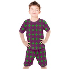 Bright Mod Pink Green Circle Pattern Kid s Set by BrightVibesDesign