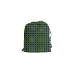 Mod Circles Green Blue Drawstring Pouch (xs) by BrightVibesDesign