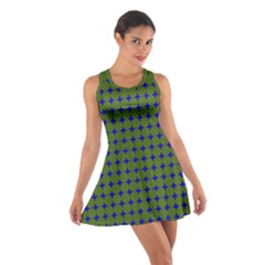 Mod Circles Green Blue Cotton Racerback Dress by BrightVibesDesign
