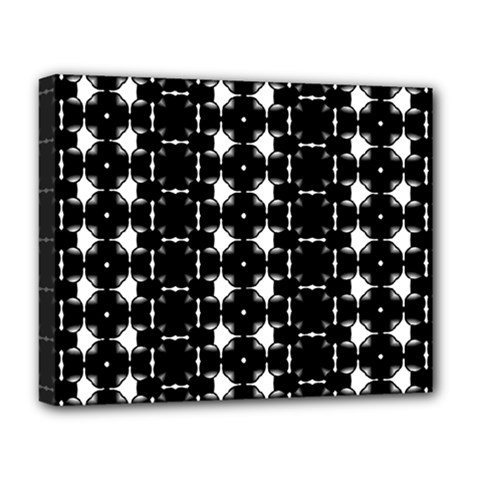 Black And White Pattern Deluxe Canvas 20  X 16  (stretched)